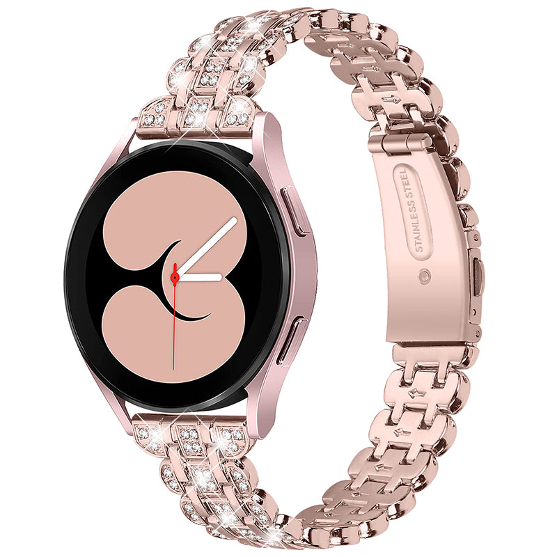 For Samsung Galaxy Watch3 41mm Watch 42mm Stainless Steel Rhinestone Decor Watch Strap Replacement Wrist Band 20mm For Samsung Galaxy Watch3 41mm Watch 42mm Stainless Steel Rhinestone Decor Watch Strap Replacement Wrist Band 20mm